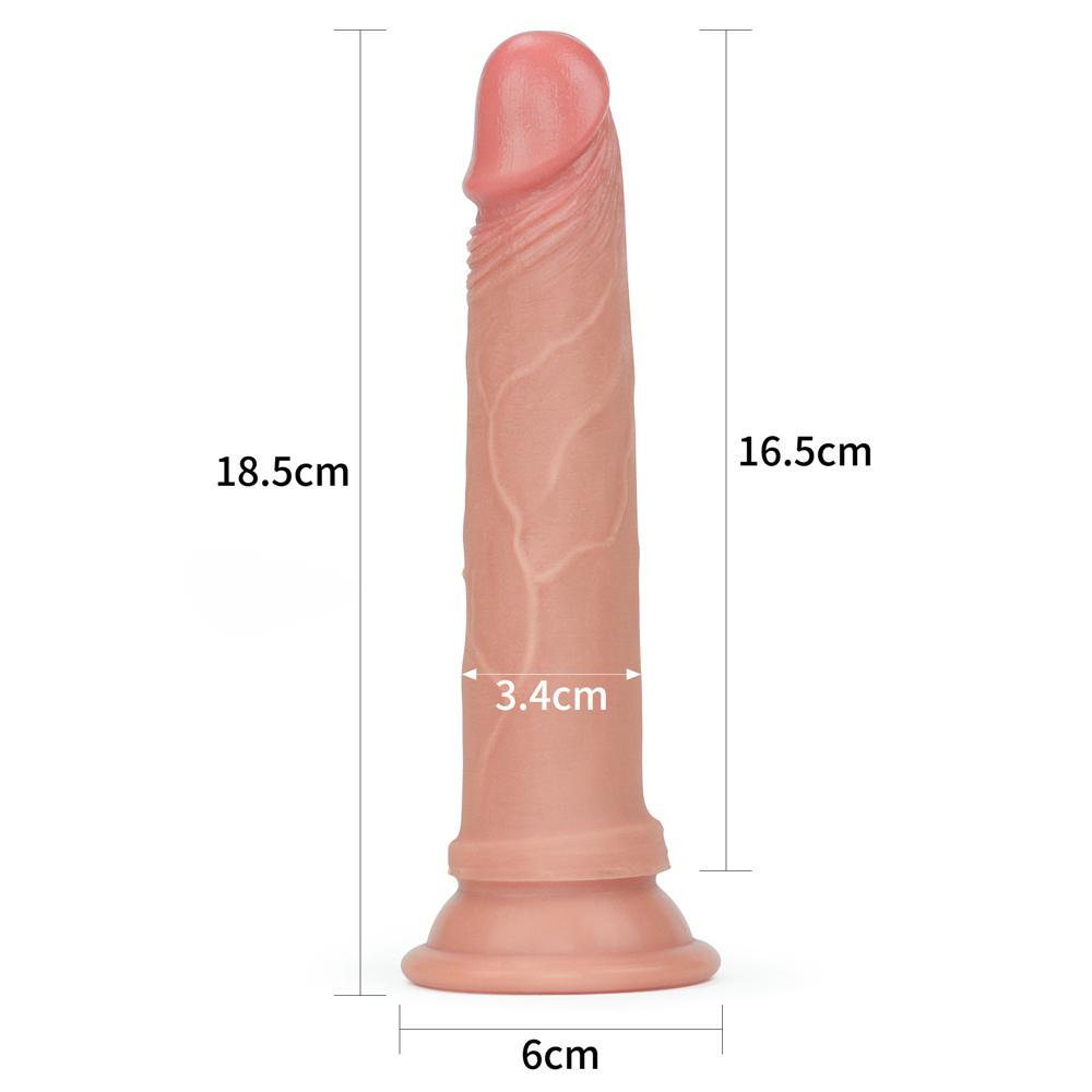 18 CM Çift Katmanlı Ultra Realistik ve Yumuşak Dokulu Anal Dildo Penis