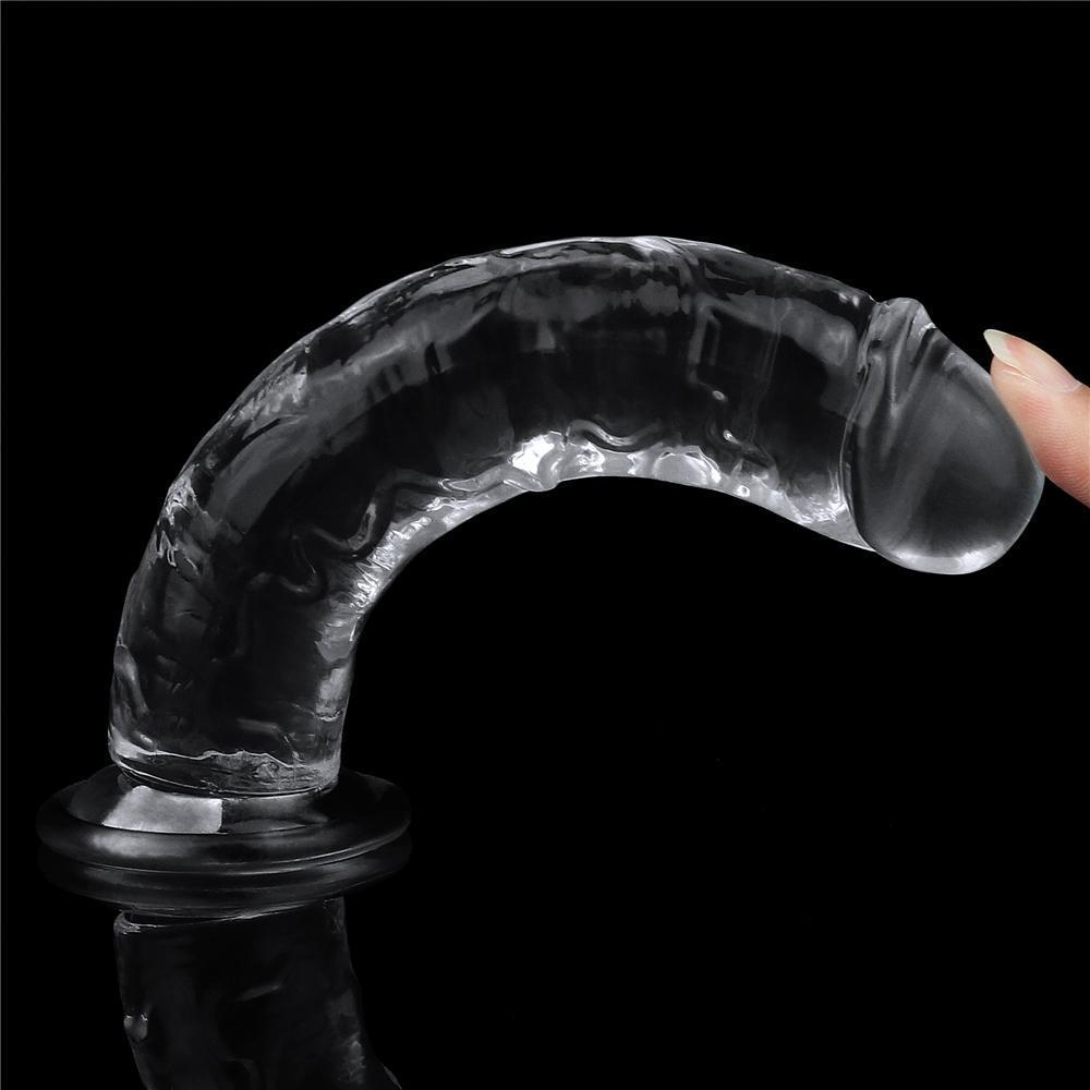 18CM Yeni Nesil Vantuzlu Şeffaf Dildo Penis - Flawless Clear Dildo