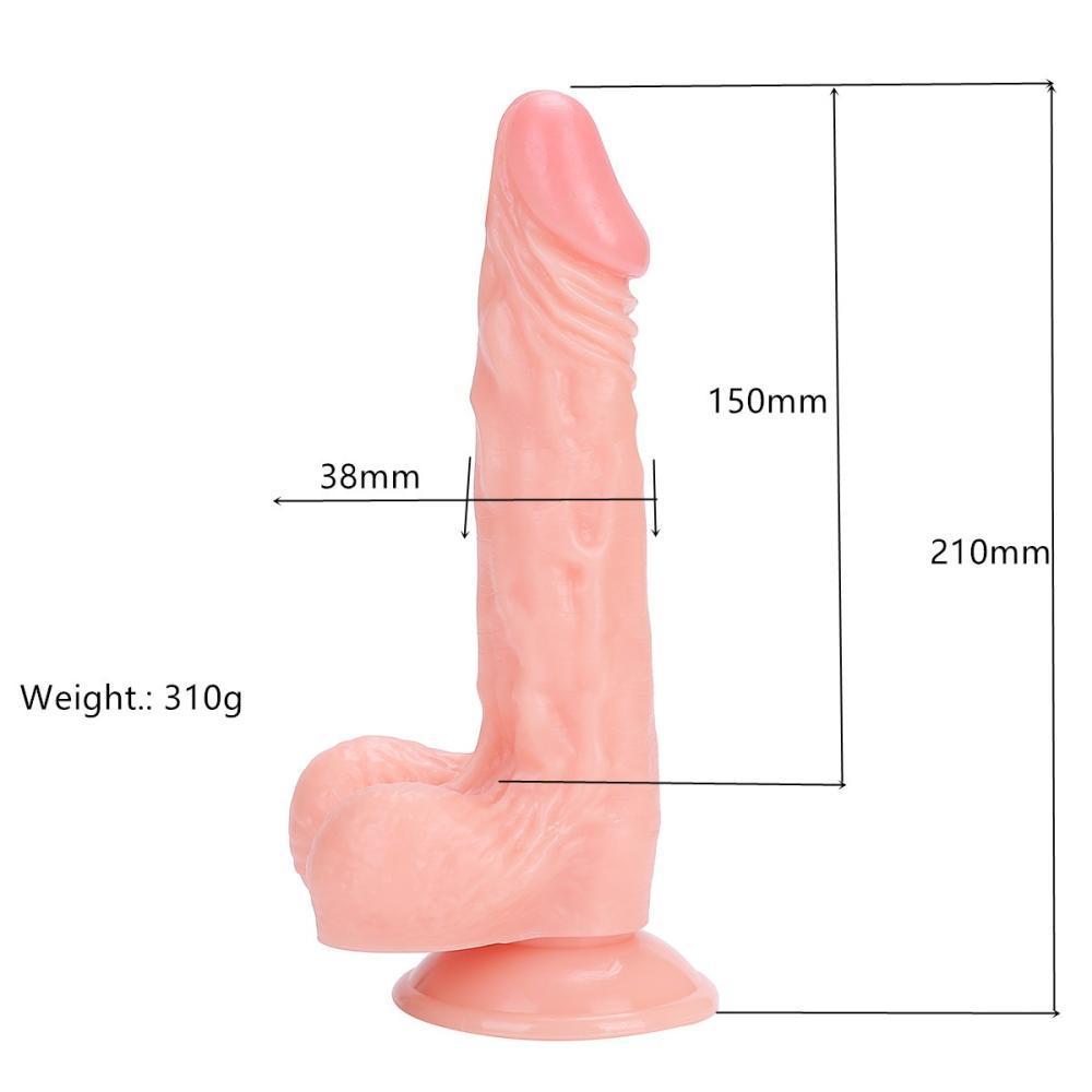 ABNER Dildo Gerçekçi Et Dokusunda Realistik Penis 21 CM