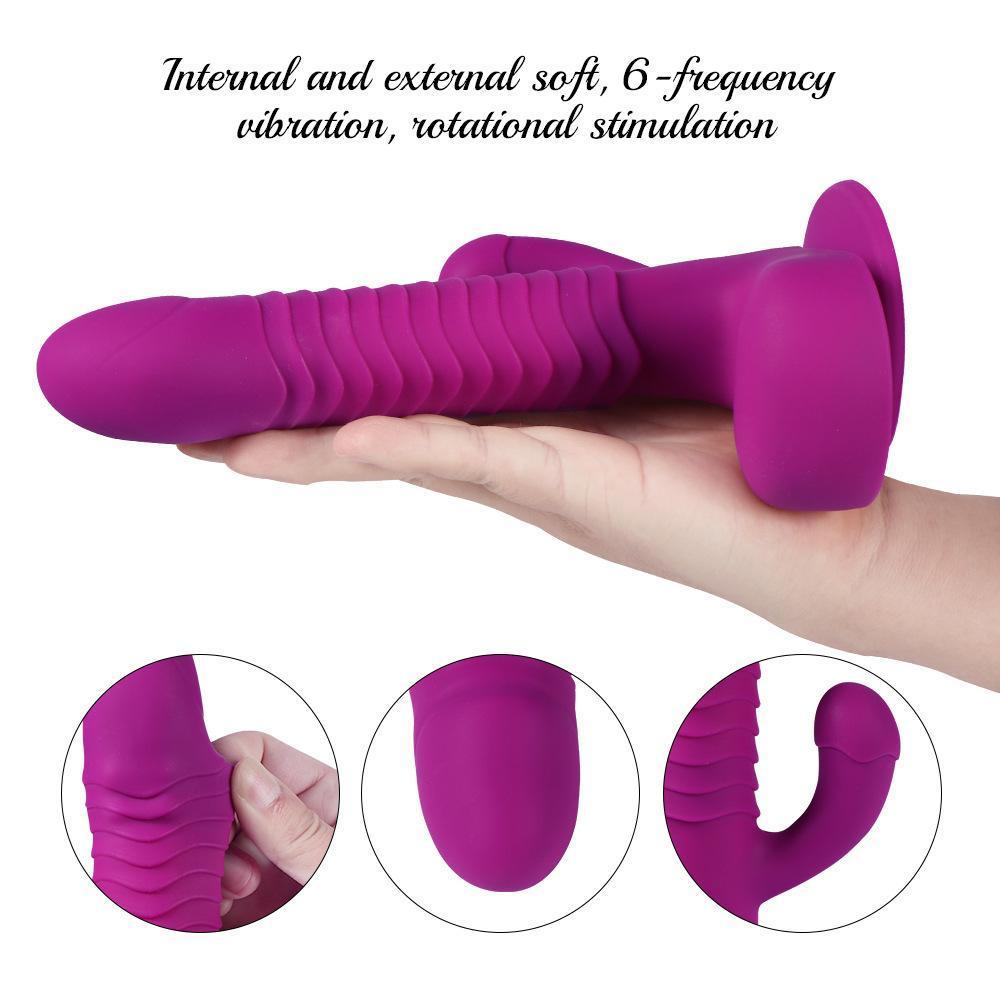 AUGUS İleri Geri ve 360° Dönebilen Rotasyonlu Klitoris ve G-Spot Uyarıcı Sex Makinesi Dildo Vibratör