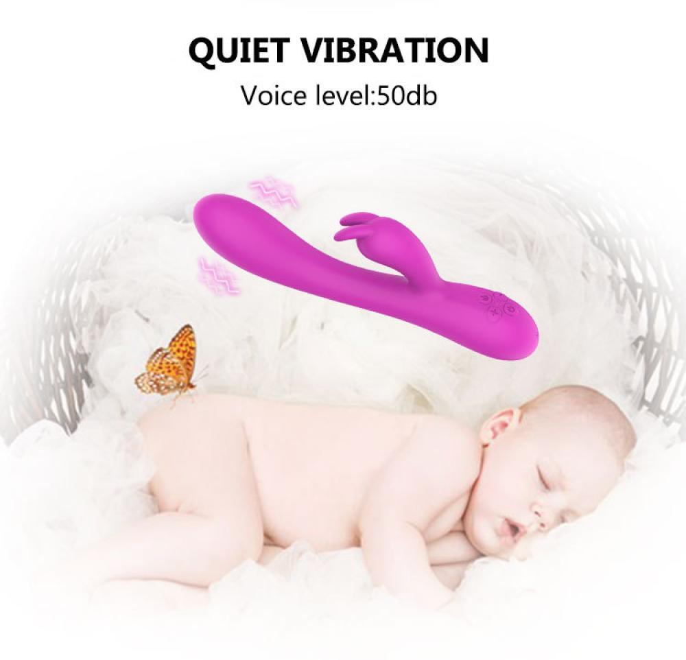 CANTA Şarjlı Çift Motorlu Isıtmalı Klitoris ve G Spot Uyarıcı 2 in 1 Rabbit Vibratör