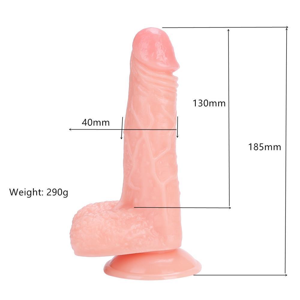 CARL Dildo Gerçekçi Et Dokusunda Realistik Penis 18.5 CM