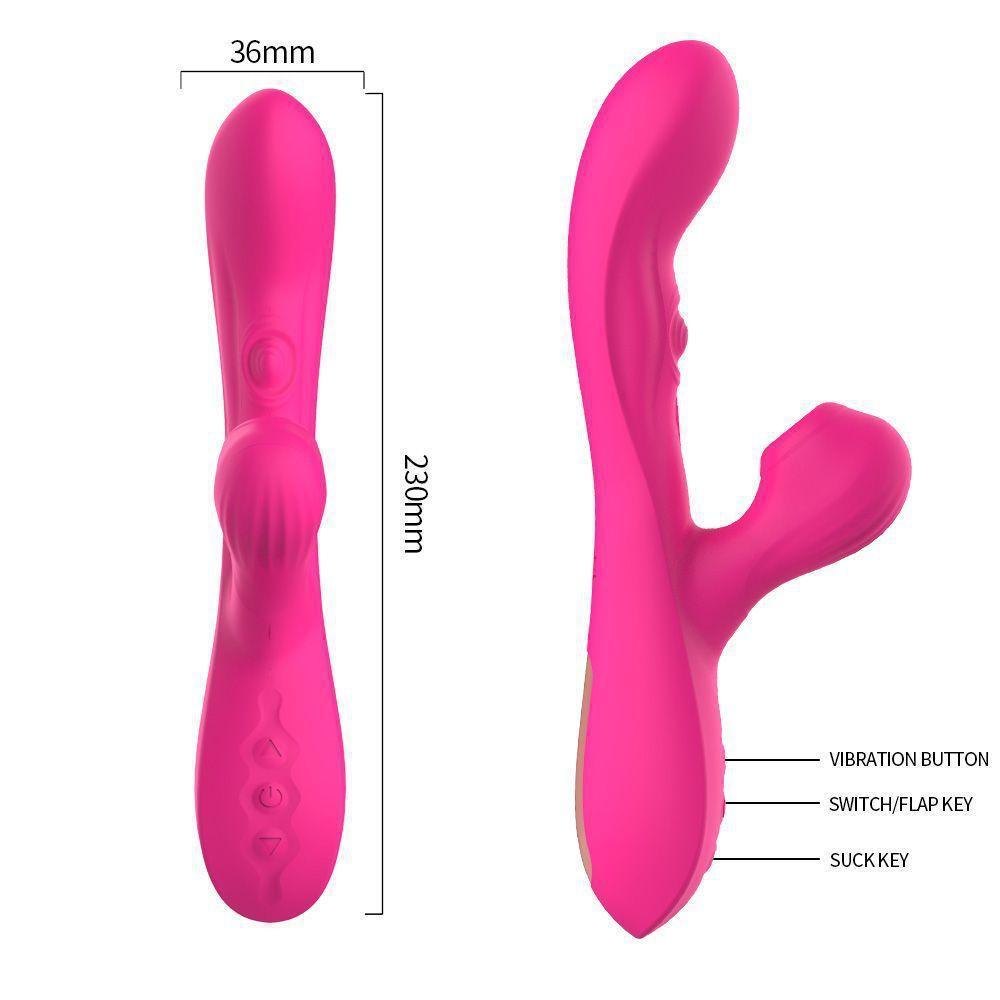 EDAN G-Spot Uyarıcı A-Spot Flapping ve Klitoris Emiş Güçlü 3 in 1 Vibratör