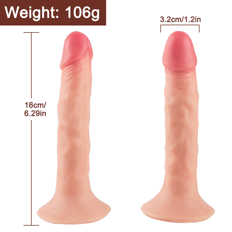 Foreskin Perfection Dildo 16 CM - Çift Katmanlı Gerçekçi Kayar Deri Ultra Yumuşak Realistik Yapay Penis Vibrator