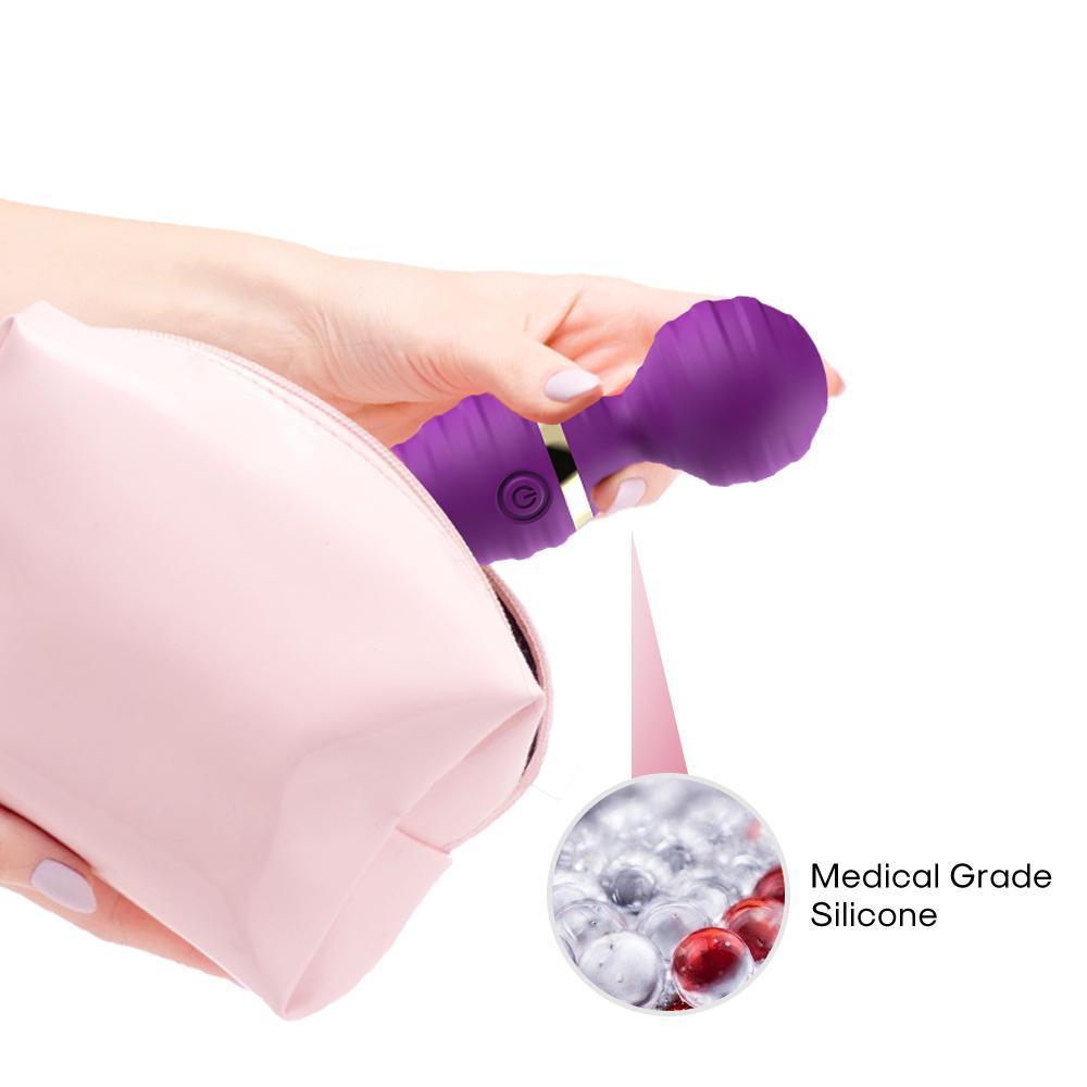 FREEXA 360° Dönebilen Esnek Kafalı Magic Wand Massager Orgazm Vibratör - Mor