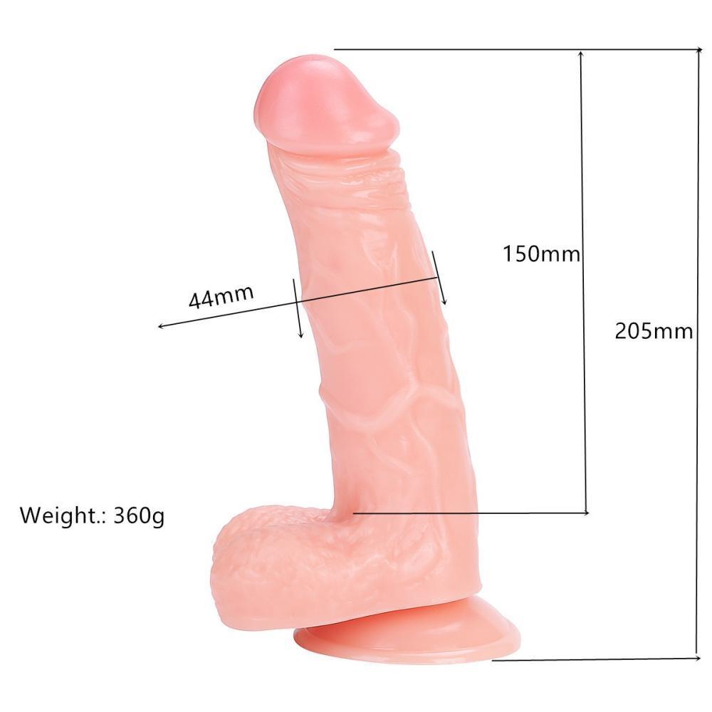 HERMAN Dildo Gerçekçi Et Dokusunda Realistik Penis 20 CM