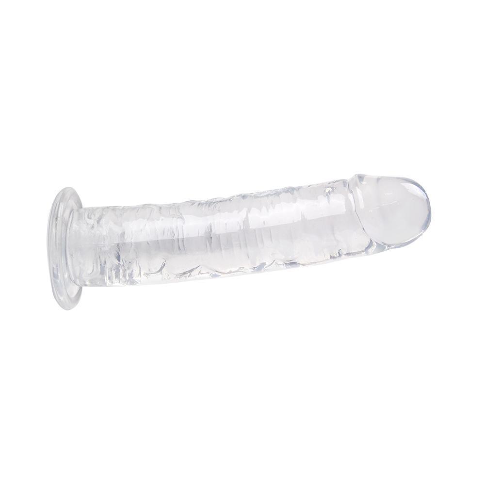 JELLY CLEAR Ultra Yumuşak Dokulu Dildo Testissiz Jel Dokulu Realistik Penis 20 CM - Şeffaf