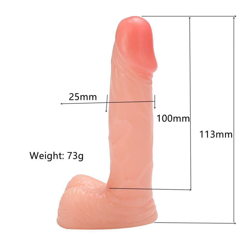 MINI Dildo Gerçekçi Et Dokusunda Realistik Penis 11 CM