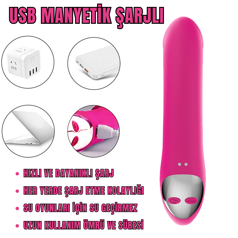 PRIME TOYS Flamingo Çift Motorlu Isıtmalı Şarjlı Bükülebilir Hareketli Strapless Strapon Vibratör