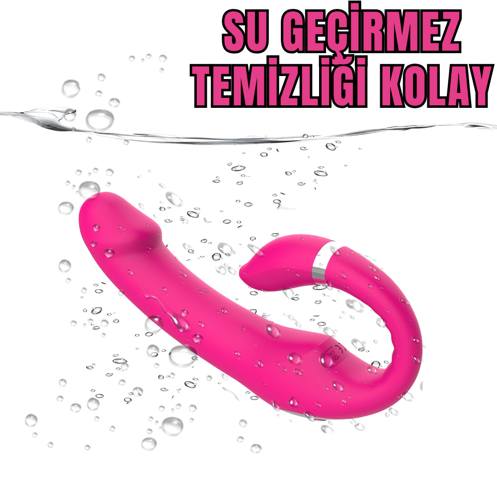 PRIME TOYS Flamingo Çift Motorlu Isıtmalı Şarjlı Bükülebilir Hareketli Strapless Strapon Vibratör