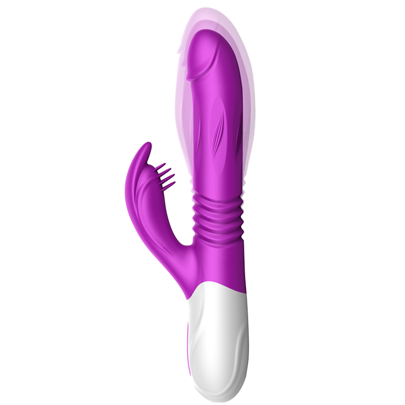 T20 - Şarjlı Akıllı Isıtmalı Şişirilebilir ve İleri Geri Hareketli G-Spot ve Klitoris Uyarıcı 2 in 1 Yapay Penis Rabbit Vibratör