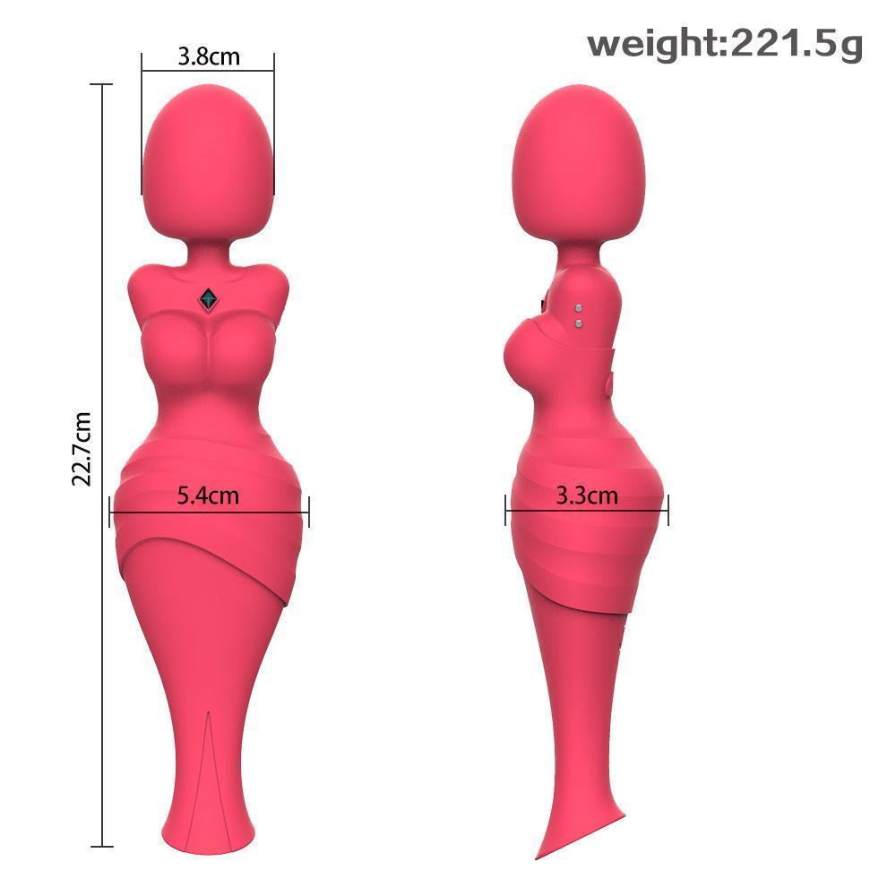 ZIVA Çift Taraflı Klitoris Emiş Güçlü ve Titreşimli Uyarıcı AV Wand Massager