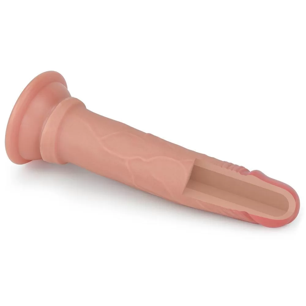 18 CM Çift Katmanlı Ultra Realistik ve Yumuşak Dokulu Anal Dildo Penis