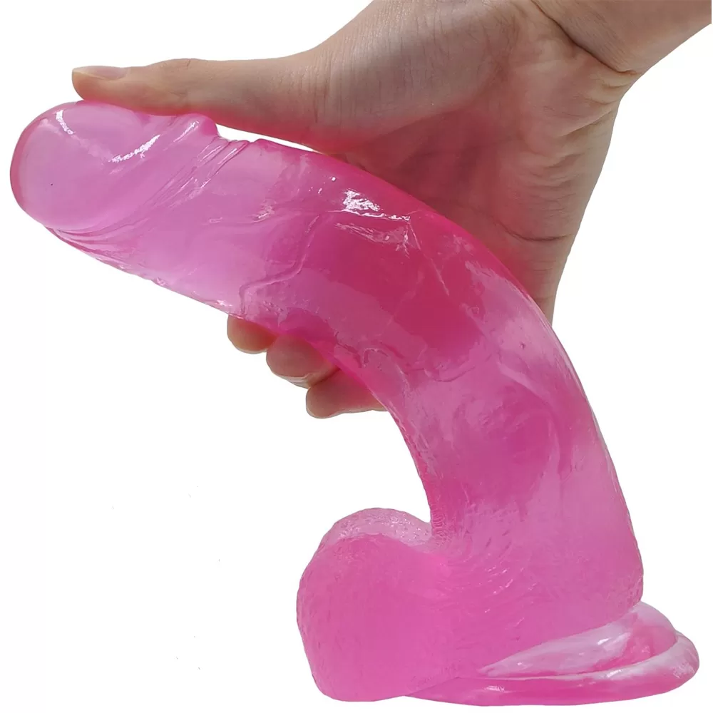 20 CM Jel Dokulu Yumuşak Dildo Penis - Jelly Studs Crystal Dildo Large