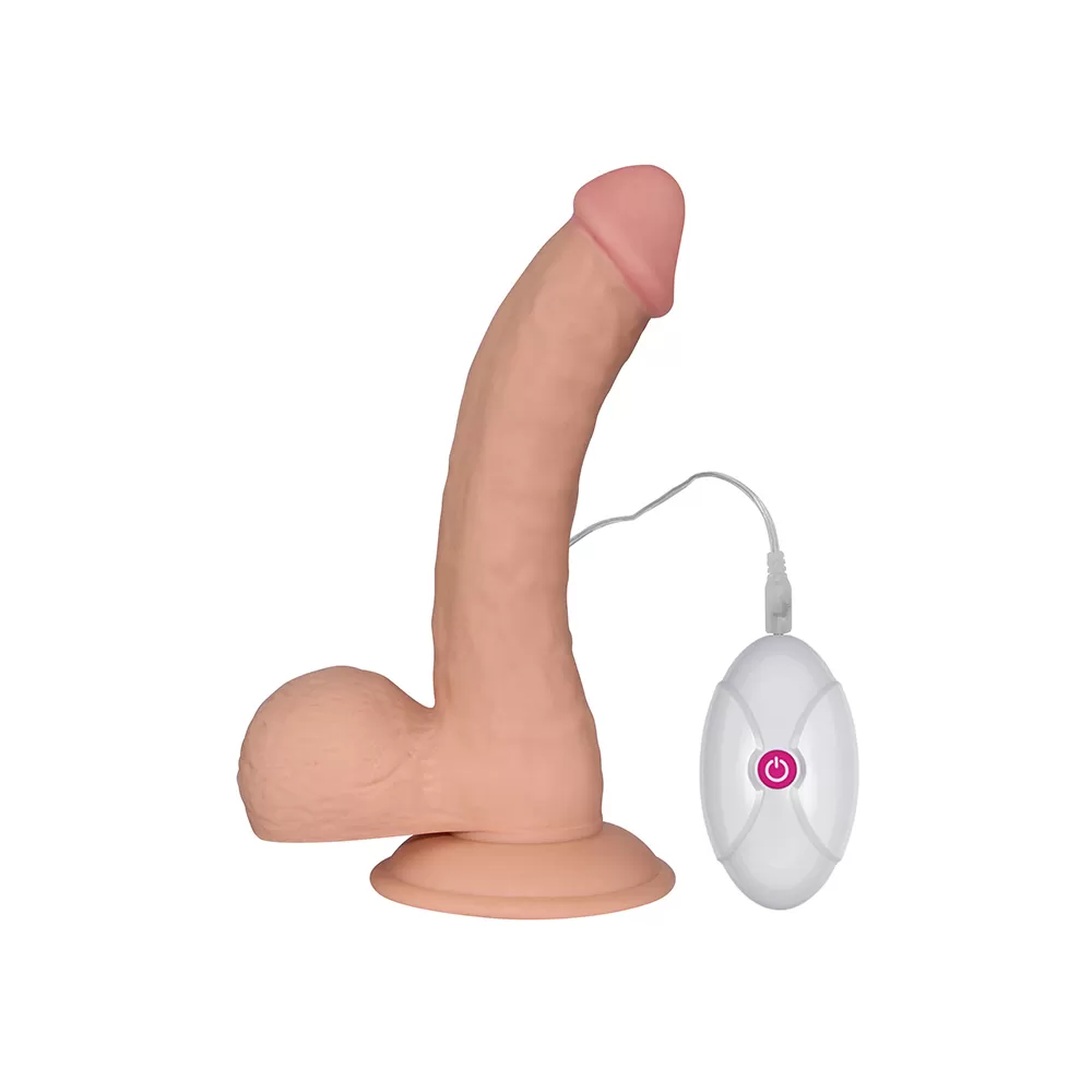 22 CM Geliştirilmiş Doku Ultra Yumuşak Titreşimli Realistik Penis - The Ultra Soft Dude