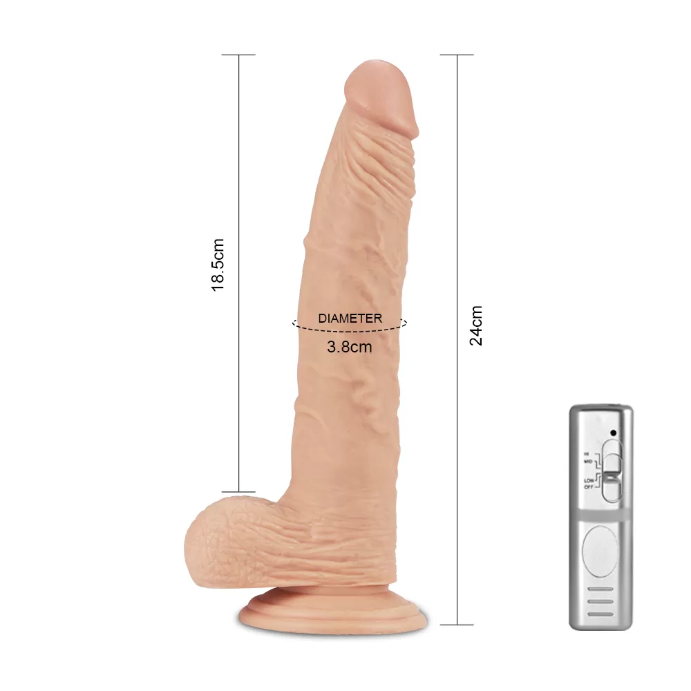 24 CM Titreşimli Realistik Penis - Real Extreme