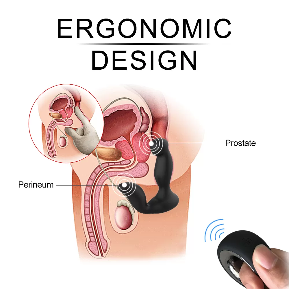 ABASS Kablosuz Kumandalı Manyetik Şarjlı Perine ve Prostat Uyarıcı Anal Vibratör