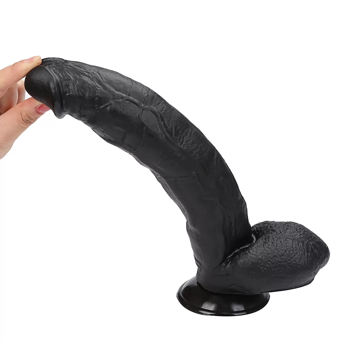 BIG SIZE Dildo Gerçekçi Et Dokusunda Büyük Boy Realistik Zenci Penis 31 CM