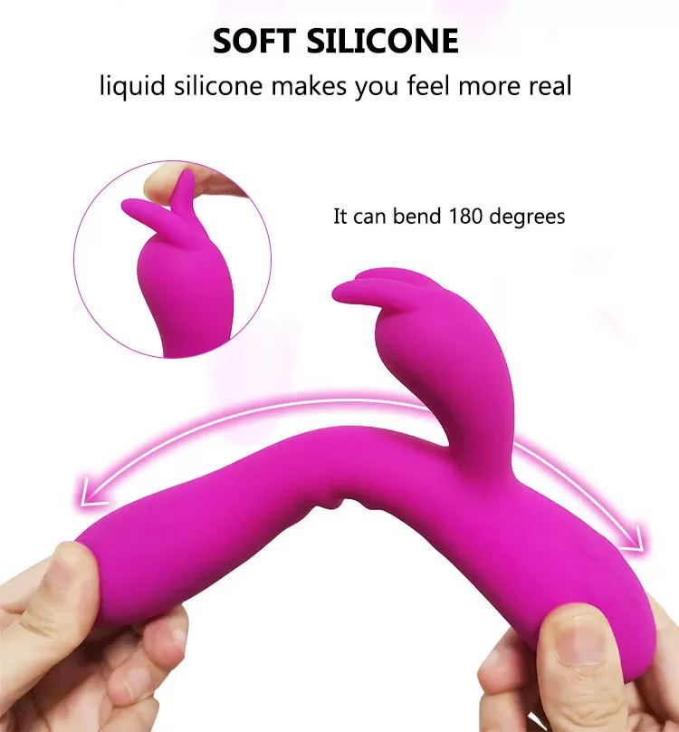 CANTA Şarjlı Çift Motorlu Isıtmalı Klitoris ve G Spot Uyarıcı 2 in 1 Rabbit Vibratör