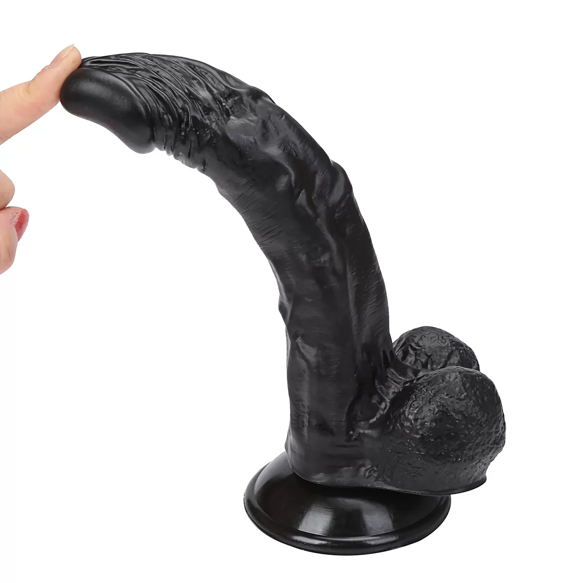 ELON Dildo Gerçekçi Et Dokusunda Damarlı Realistik Zenci Penis 23 CM