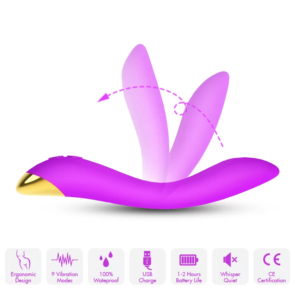 PRIME TOYS Flamingo Şarjlı Esnek G Spot Uyarıcı Çok Açılı Vibratör - Mor