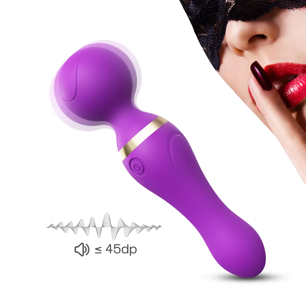 FREEZA 360° Açılı Magic Wand Massager Çok Sessiz Masaj Aleti - Mor