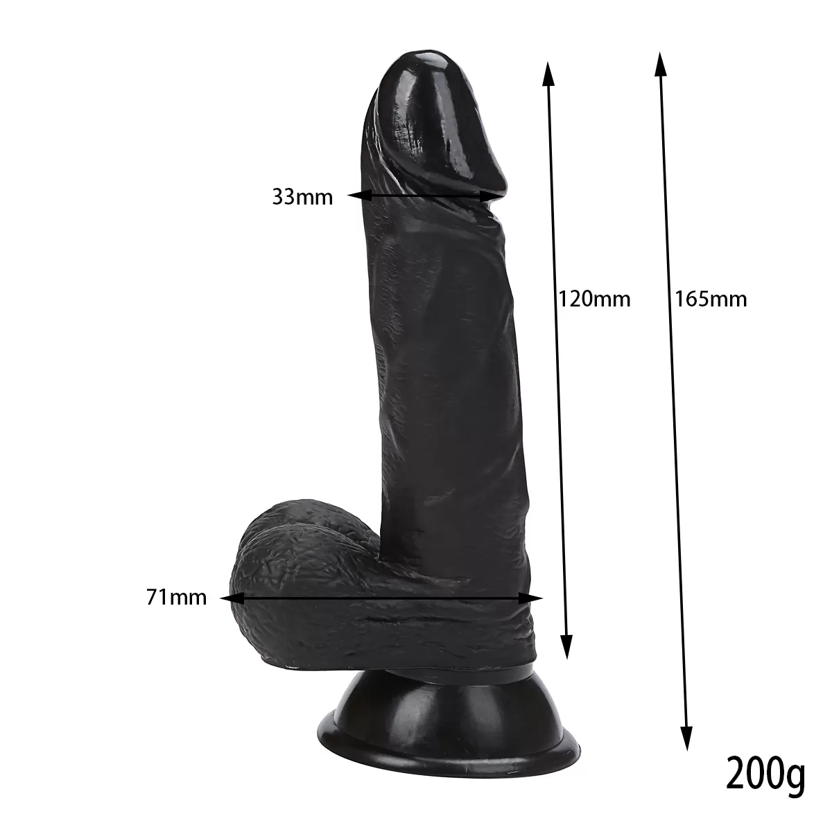 HALE Dildo Gerçekçi Et Dokusunda Realistik Zenci Penis 16.5 CM