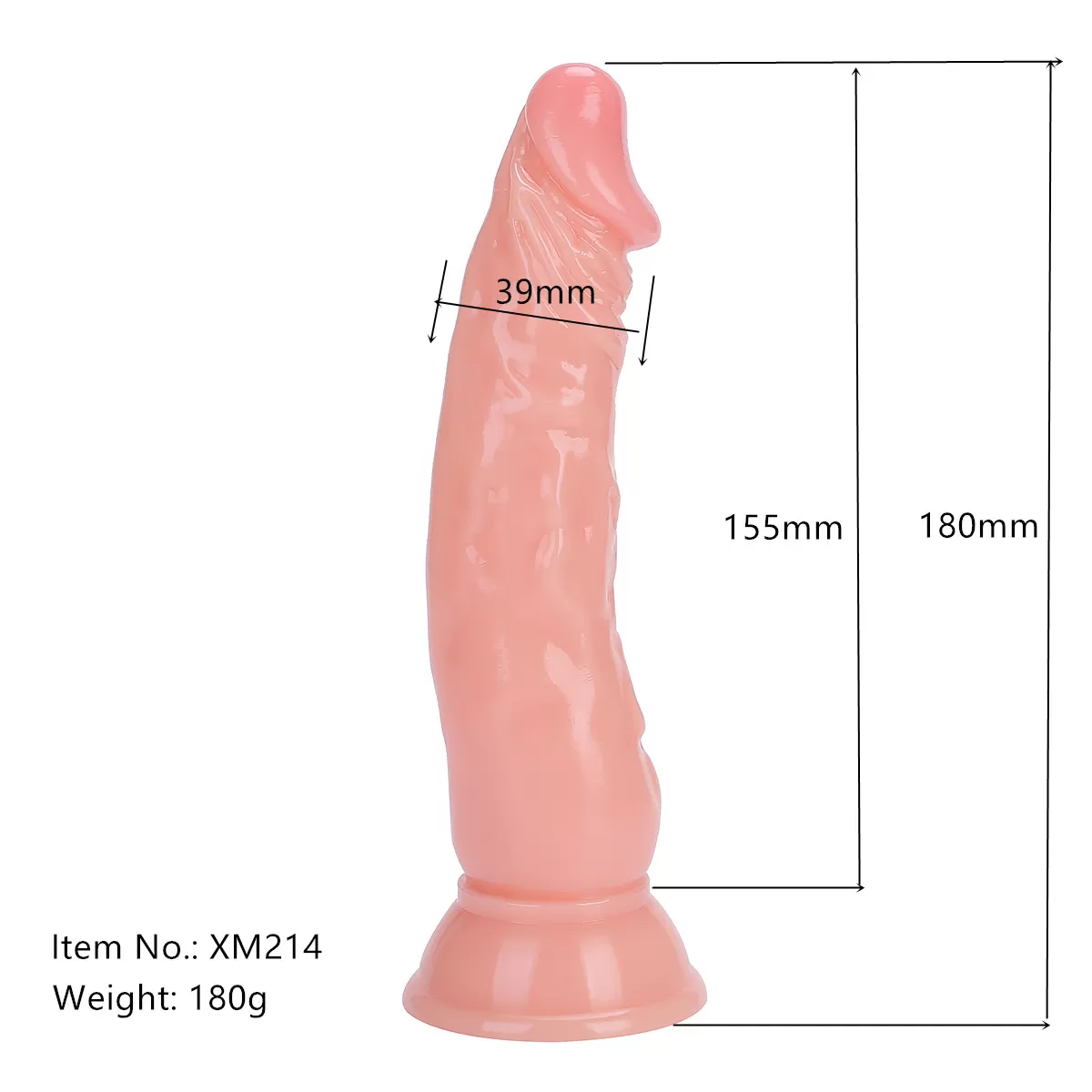 HARDY Dildo Gerçekçi Et Dokusunda Testissiz Realistik Anal Penis 18 CM