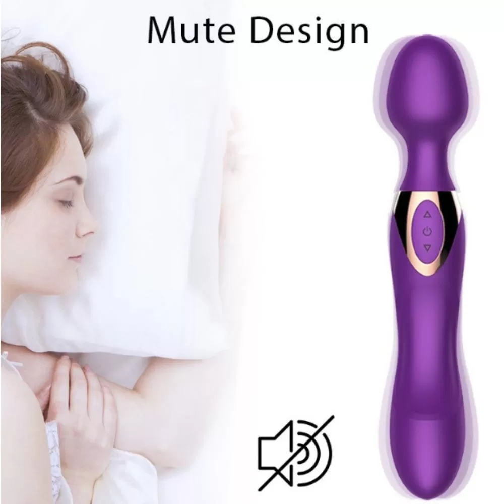 LOVE Çift Taraflı Ultra Yumuşak ve Güçlü Titreşimli Masaj Wand Dildo Vibratör