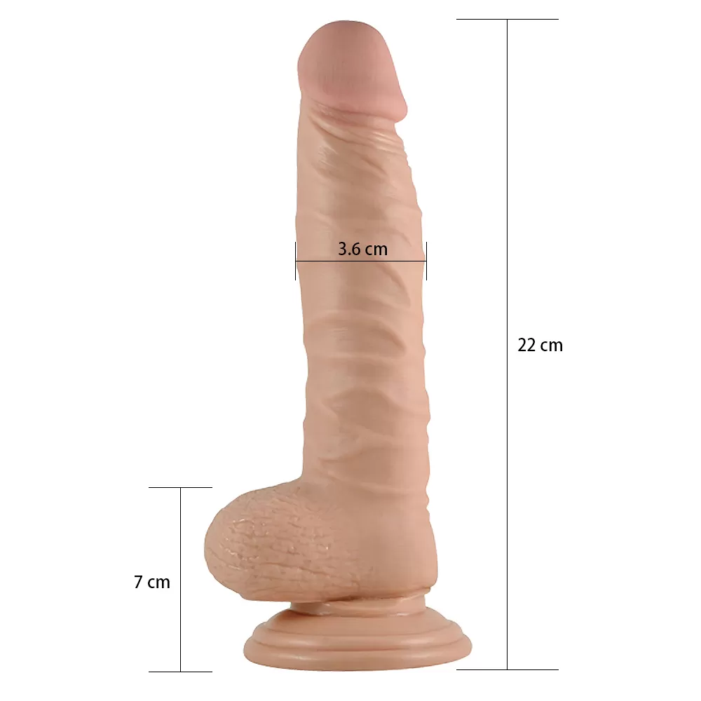 MARSHALL Dildo Gerçekçi Et Dokusunda Realistik Penis 21 CM