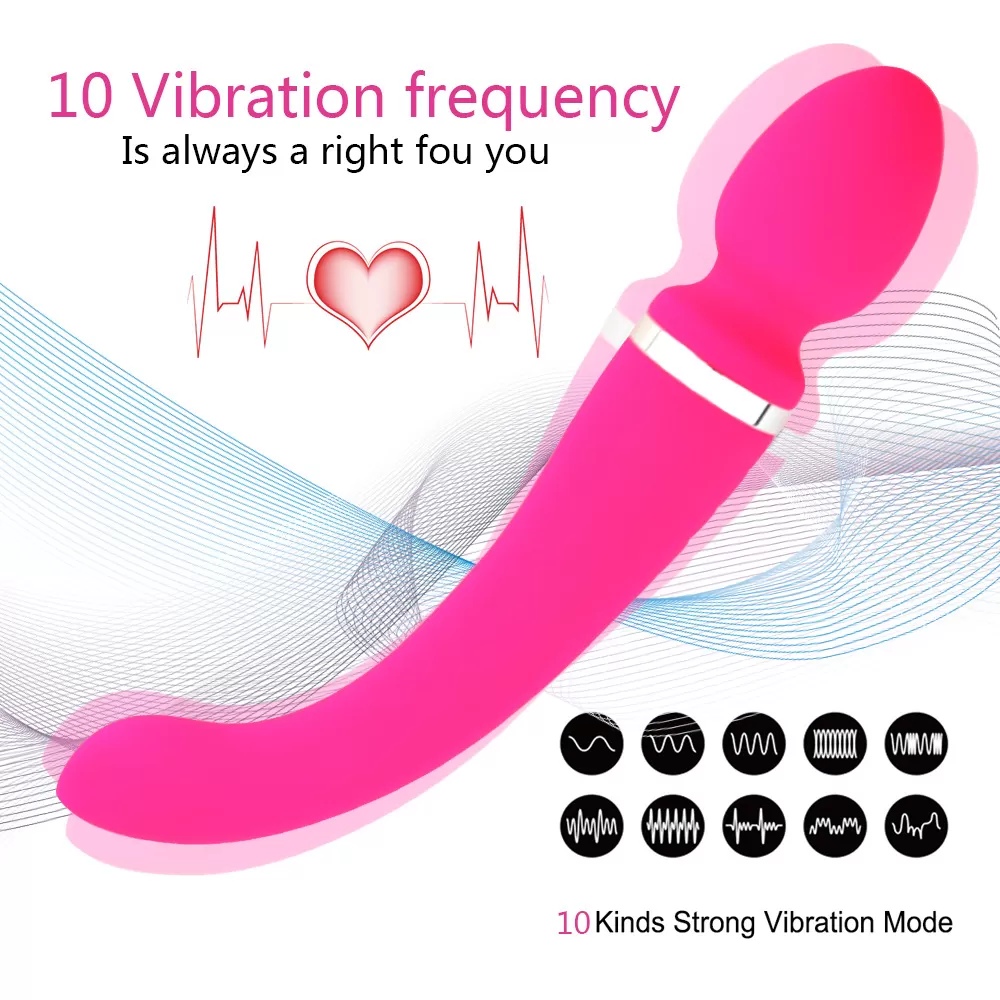 MASSAGE STICK Çift Taraflı Kullanılabilir G-Spot Uyarıcı ve Klitoris Masaj Vibratör - Pembe