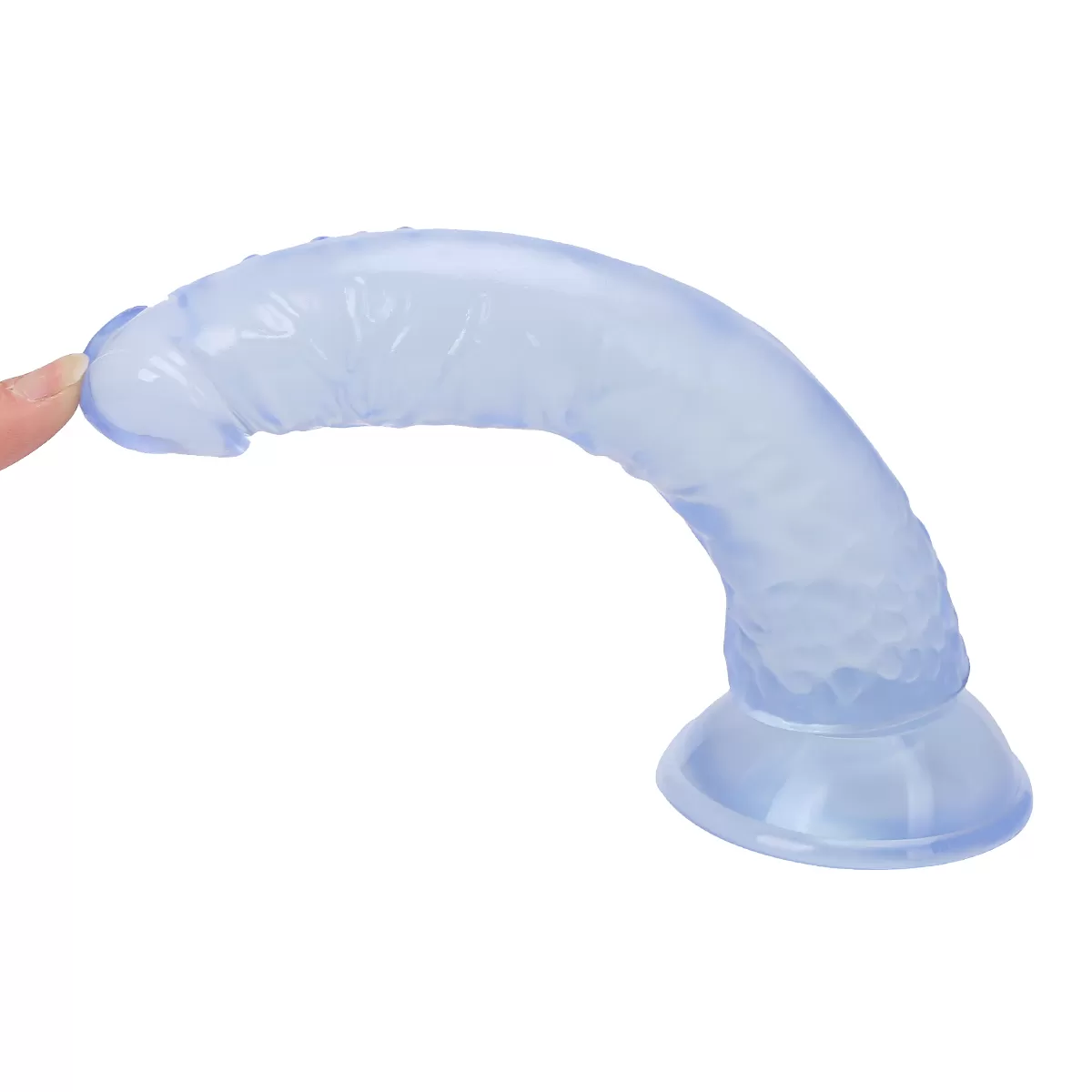 PRETTY BOY Dildo Jel Dokulu Testissiz Yumuşak Penis 20 CM - Blue