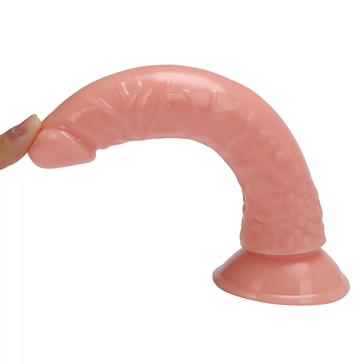 PRETTY BOY Dildo Jel Dokulu Testissiz Yumuşak Penis 20 CM - Flesh