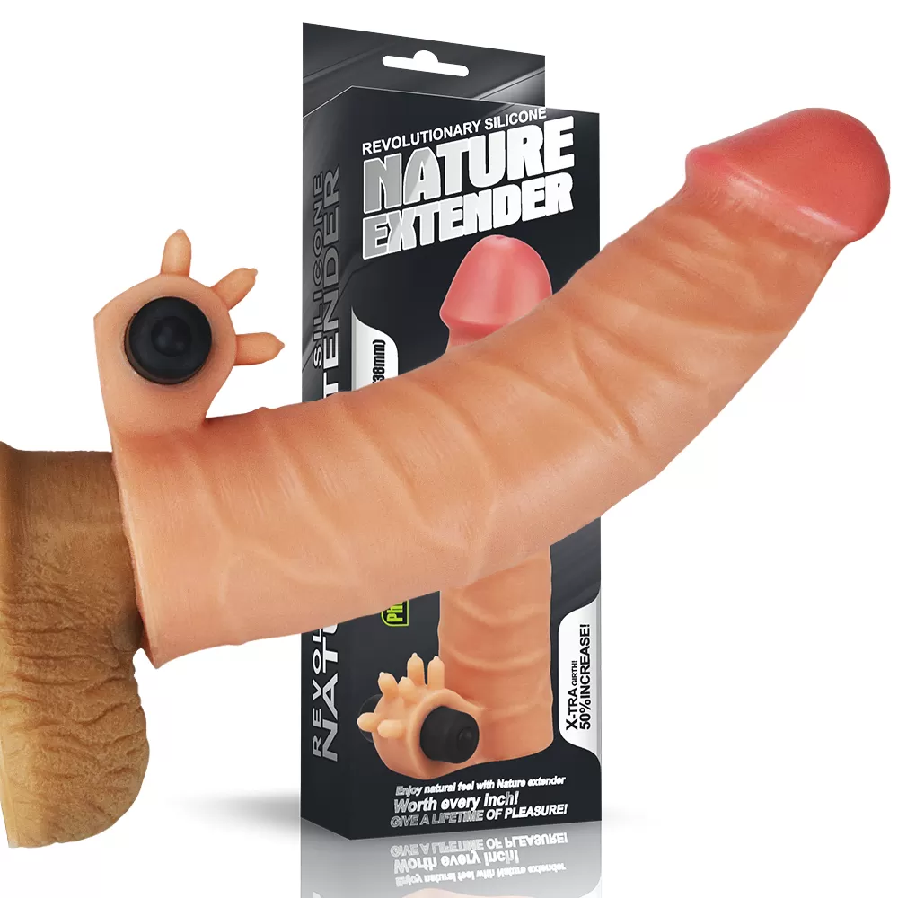 Ultra Gerçekci Klitoris Uyarıcılı Penis Kılıfı - Revolutionary Silicone Nature Extender