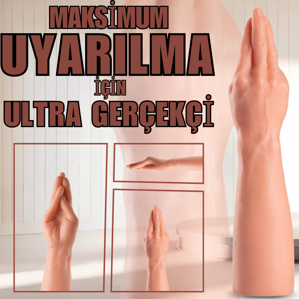 UNIQUE XXL Realistik Dokuda Dev Dong Çok Kalın Gerçekçi Anal Fisting El-Kol Dildo 26 CM