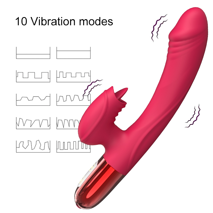 V2 Şarjlı Akıllı Isıtmalı Güçlü Titreşimli G-Spot Klitoris Uyarıcı Yapay Penis 2 in 1 Dil Vibratör